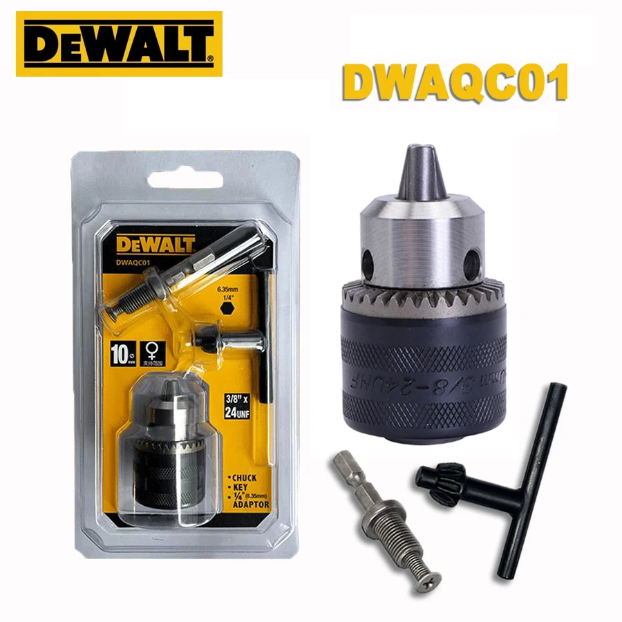 DEWALT Drill Chucks Keyed Chuck With SDS Adapter Driver Replacement Part Drive Drill Bit Electric Tool Accessory DWAQC01