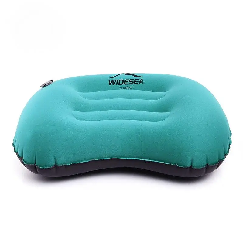 Widesea Portable Inflatable Pillow Camping Equipment Compressible Folding Air Cushion Outdoor Protective Tourism Sleeping Gear