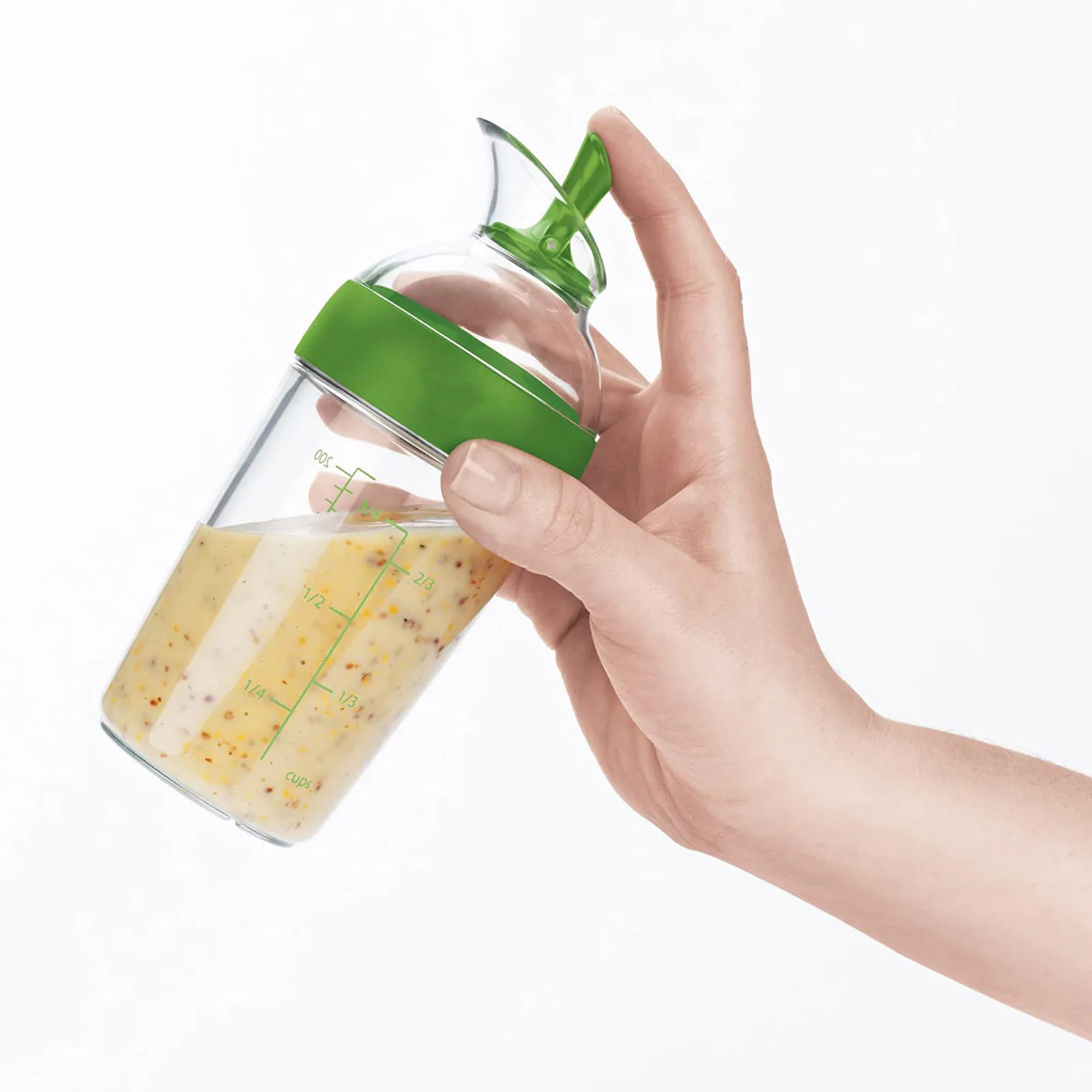 Salad Dressing Shaker Container Sauces Mixer Easy Pour with Measurement Salad Dressing Container Emulsifier Shaker Bottle