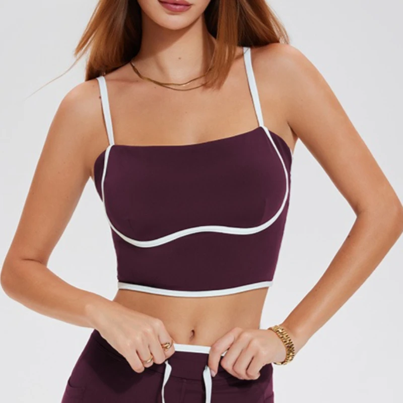 حمالة صدر لليوجا للنساء، سترة رياضية جميلة للظهر للارتداء في الهواء الطلق، سترة يوجا بيلاتيس ممتصة للصدمات والجري #1