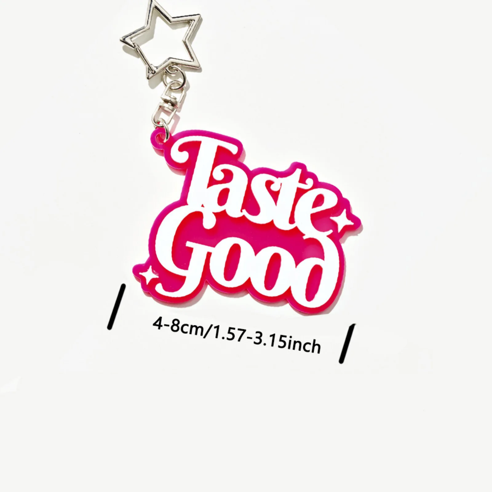 Double Layer Acrylic Keychain for Women, Punk Charm
