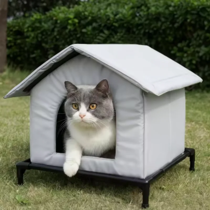 Wasserdichtes Hundehaus für den Außenbereich, warmes Winterbett für Haustiere, faltbares und waschbares Schlafunterkunft für kleine Hunde und Welpen, auch als Notunterkunft für streunende Katzen geeignet. – Detail 1