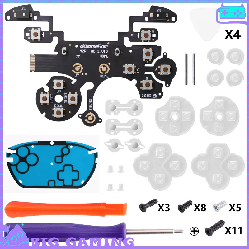 eXtremeRate Whole Clicky Kit for Switch 2 Pro, Tactile Micro Switch Mod Kit, Gaming Controller Button Upgrade Accessories NS2P