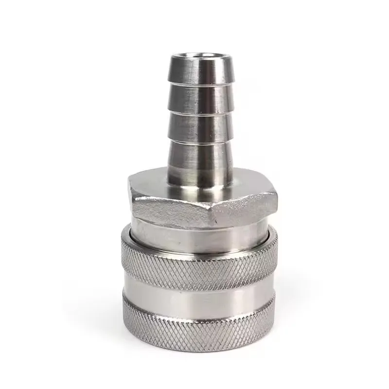 RVS snelkoppeling voor thuisbrouwerij, ball-lock stijl fitting, 1/2 NPT mannelijke schroefdraad, bierbrouwconnector