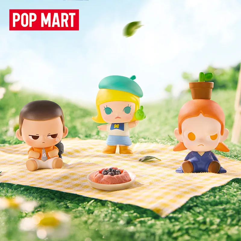 الأصلي Popmart البوب فول الشكل معبأة لعبة في الهواء الطلق نزهة موضوع سلسلة العصرية صندوق أعمى دمى صغيرة تحصيل الاطفال هدية عيد الميلاد