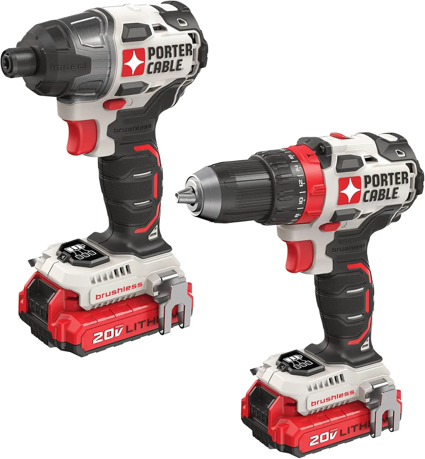 Broca sem fio e Impact Driver, Kit Combo Ferramenta Elétrica, 2 Baterias e Carregador, PCCK619L2