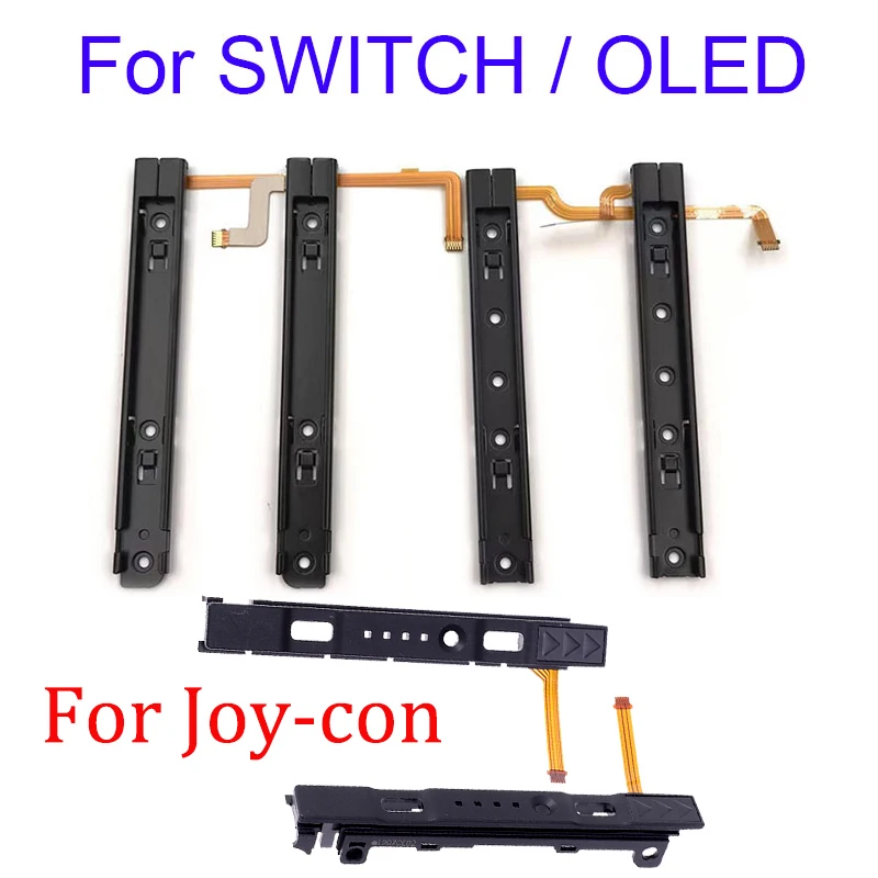 Original Repart Part Right and Left Slide Rail with Flex Cable Fix Part for Nintendo Switch Oled Console & Joycon Railway Slider