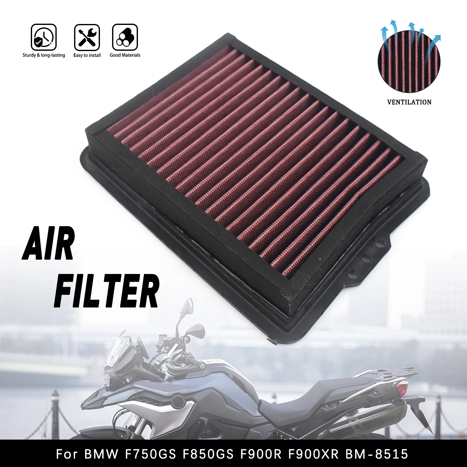 Washable Air Filter For BMW F750GS ABS Edition F850GS ADV Adventure Exclusive/Edition 40 years GS/ABS Edition F900R F900XR