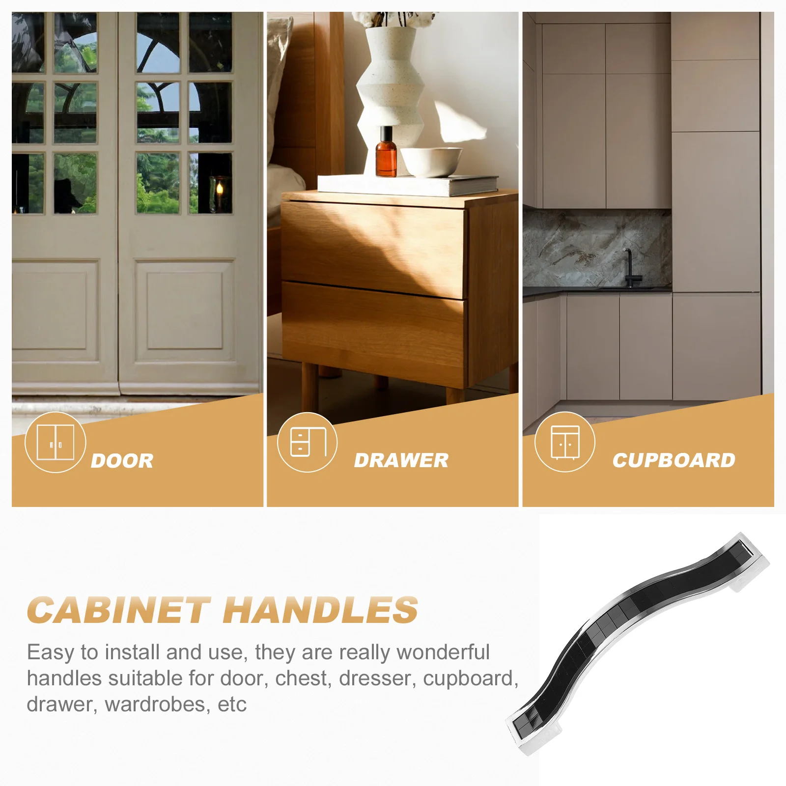 

8Pcs Drawer Pulls Handle Elegant Classic Design Cabinet Handles Kitchen Cupboard Dresser Wardrobe Door Pulls Cabinet Handle