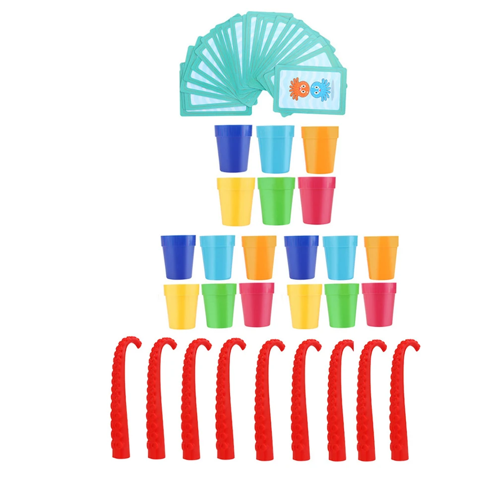 1 set 1 Set Kids Cups Baby Octopus Design Stacked Cup Game Educational Playthings Interactive Early Learning Desktop Creative
