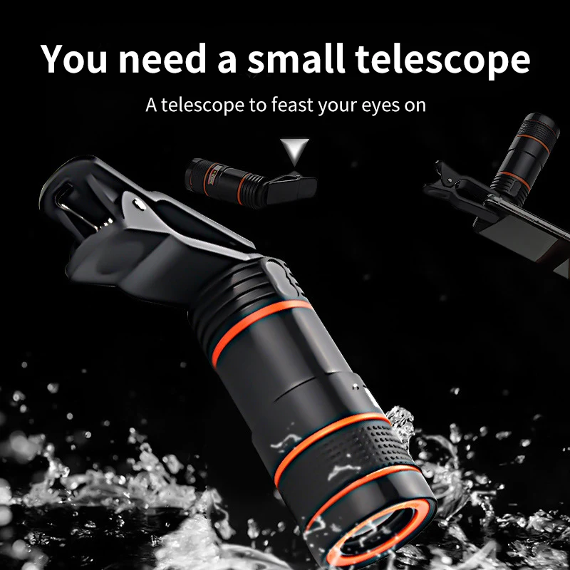 8x Handy-Objektiv mit langem Fokus, 8x Handy-Teleskop, HD-Kameraobjektiv, externer Zoom, spezielles Objektiv für Camping, Fernsehen, Sport
