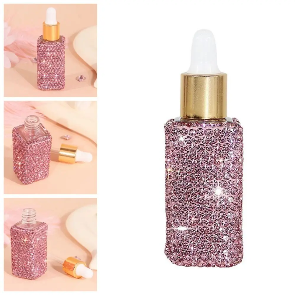 

Sparkling Rhinestone Empty Bottle Creative BlingBling Essential Oil Dropper Bottle Portable Crystal Essential Oil Vials