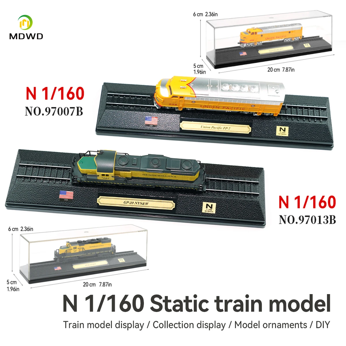 Diecast N Schaal 1/160 GP-20 NYS & W/FP-7/BR-182 Statische Diesel Locomotief Trein Model Zand tafel Diy Speelgoed Collectie Display Gift