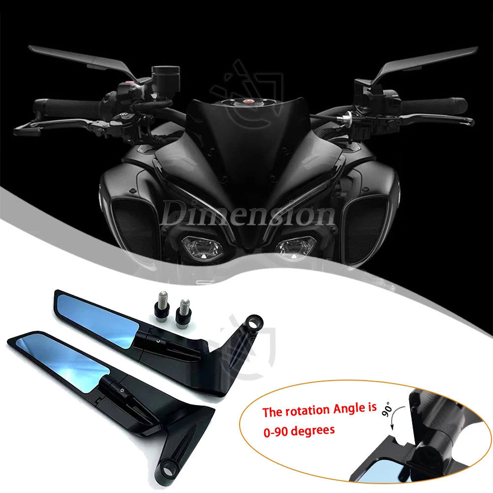 

For YAMAHA MT125 MT 125 MT-125 2015-2018 Motorcycle Mirrors Stealth Winglets Mirror Kits To Rotate Adjustable Mirrors