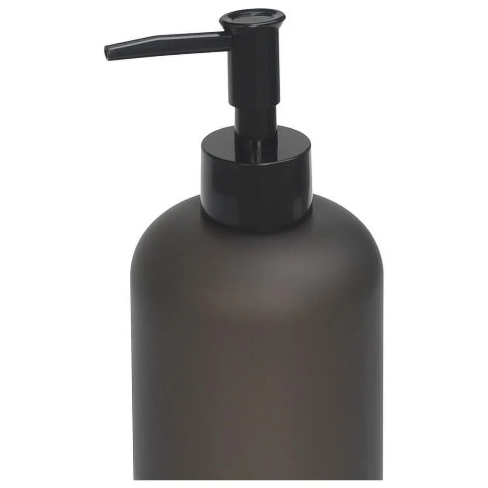 Frosted Soap Dispenser Pump Plastic Black Liquid Hand Wash Bottle for Bathroom Sink Kitchen view 3