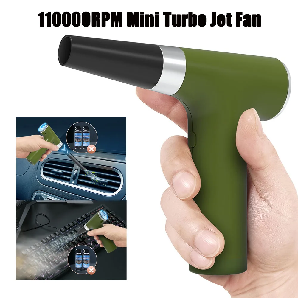 Kipas Turbo Jet Mini 110000RPM, kipas saluran genggam Motor tanpa sikat, Blower listrik Turbo performa tinggi 200W, debu udara daya tinggi