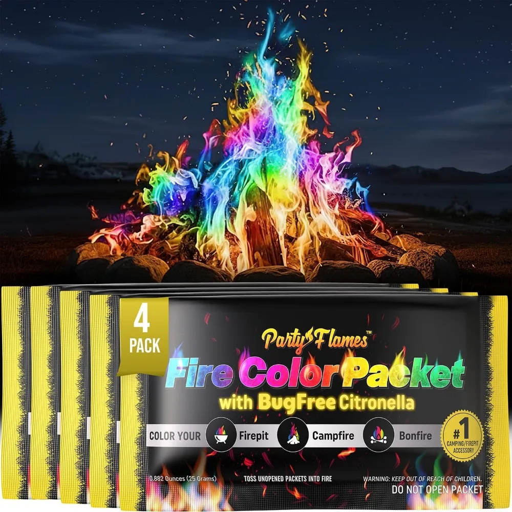 

Яма для костра, меняющая цвет огня с цитронеллой (4 шт.) — идеально подходит для любого костра, костра и наружных костра — идеально подходит