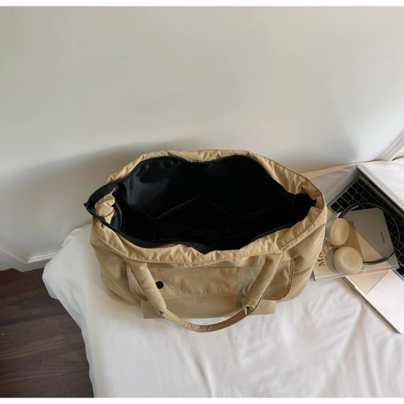 المرأة عادية قماش حمل حقيبة سعة كبيرة جوكر حقيبة كتف محكم عادية بسيطة ركاب حقيبة المدرب لخريف شتاء #5