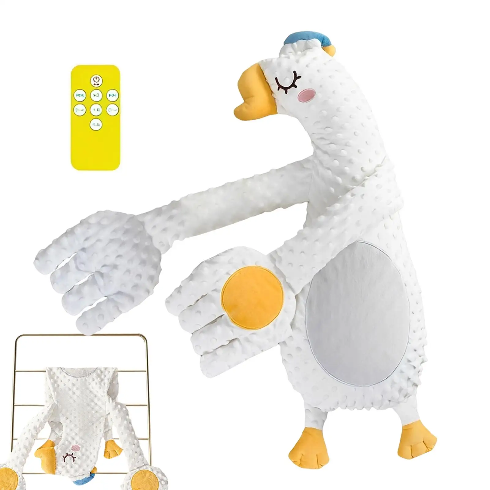 Baby Kloppend Kussen 3-modi Babyslaap Fopspenen Muzikaal Gezellig Dierenkussen Interactief Baby Kalmerend Palm Kloppend Slaapspeeltje