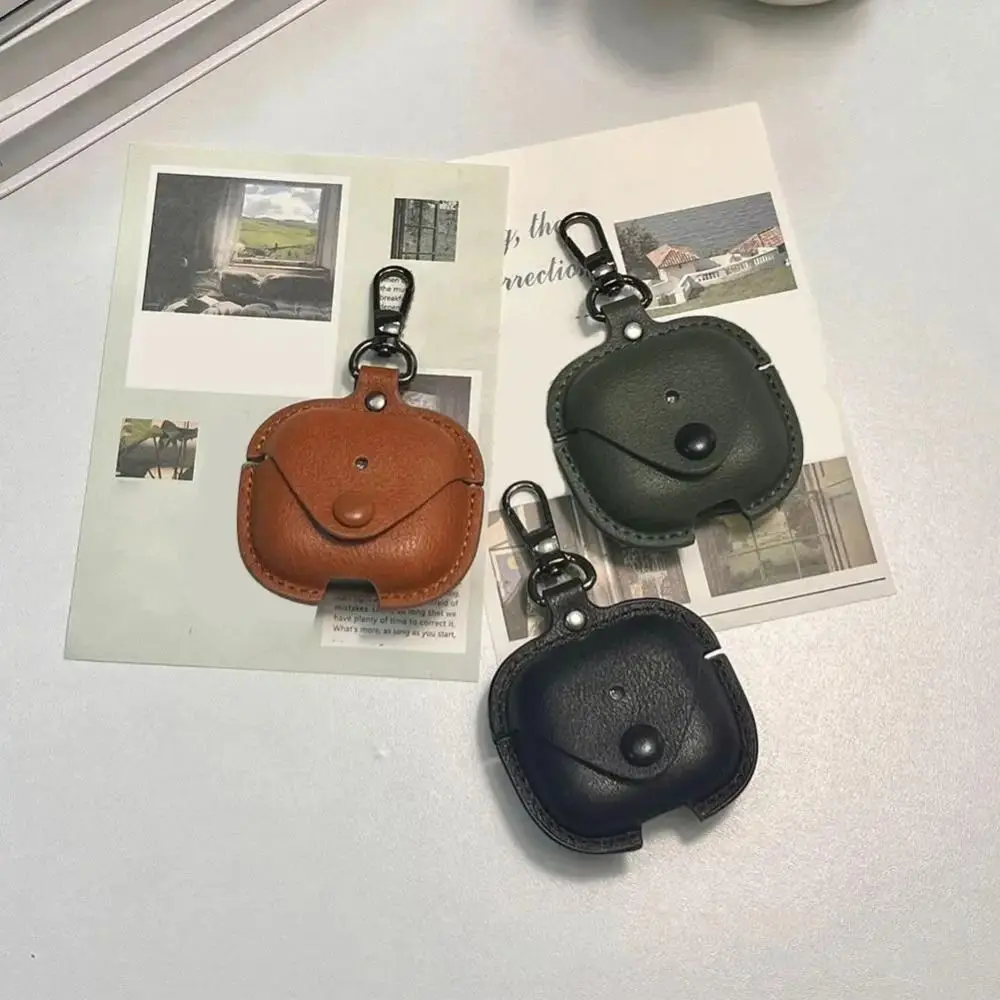 PU couro estojo protetor retro com fivela, fone de ouvido shell, fone de ouvido sem fio capa para airpods 4, novo