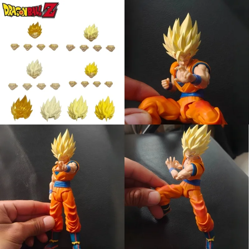

In Stock Dko Ko replica Dragon Ball Goku Super Saiyan Ssj2 Head Sculpt Anime Action Son Goku Heads Accessories Model Toy Gift