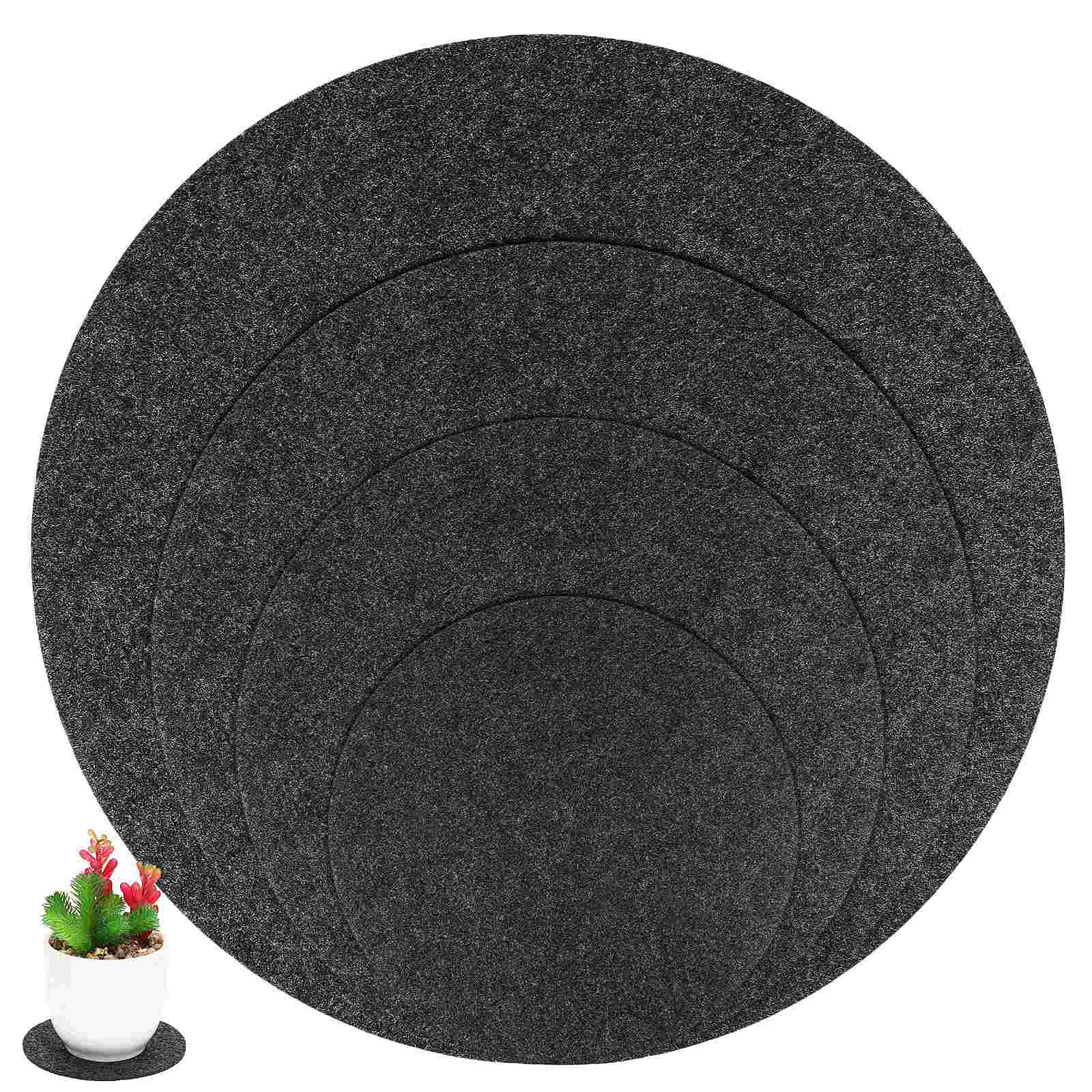 20 Pcs Water Absorbent Felt Coasters Dual Sided Plant Liners 10cm 15cm 20cm 25cm Diameter Set Versatile Home Office Use High