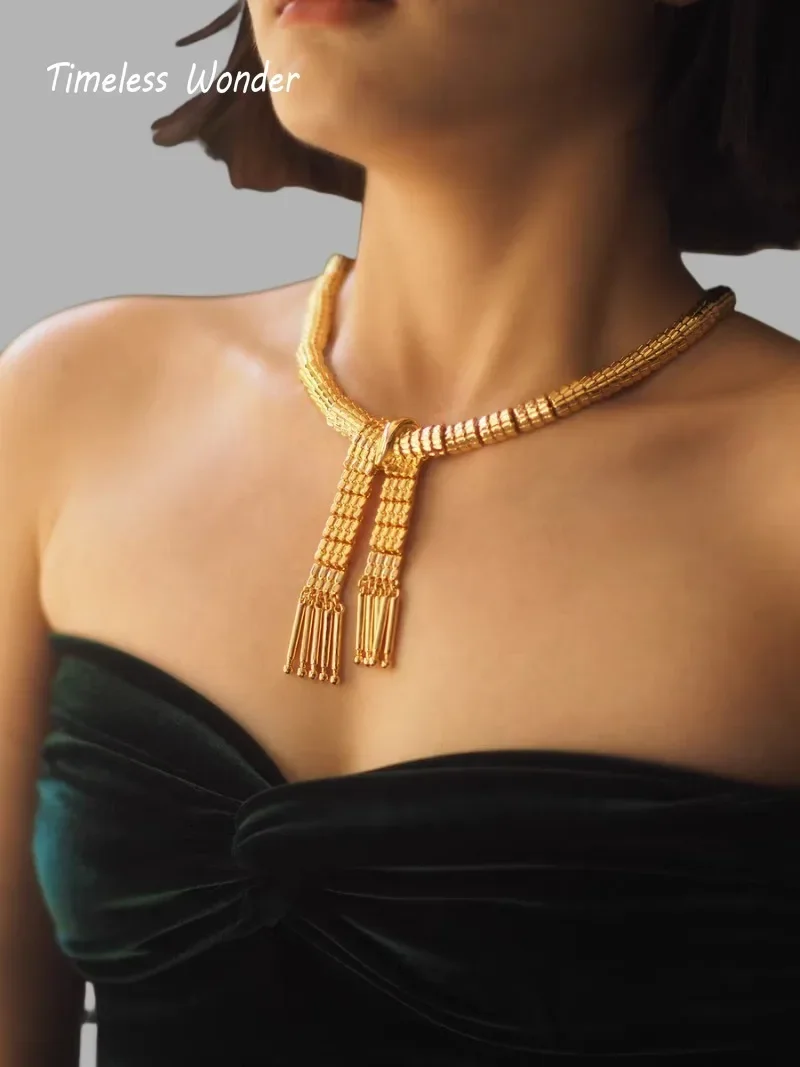 الخالدة عجب النحاس الرجعية جيو عقدة تمهيد قلادة للنساء مصمم مجوهرات القوطي المدرج العصرية آرت ديكو خمر الحلو 4526