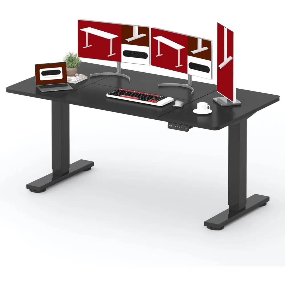 

Standing Desk Height Adjustable Electric Stand up Desk 71x32 Inches Sit Stand Home Office Desk with Splice Board