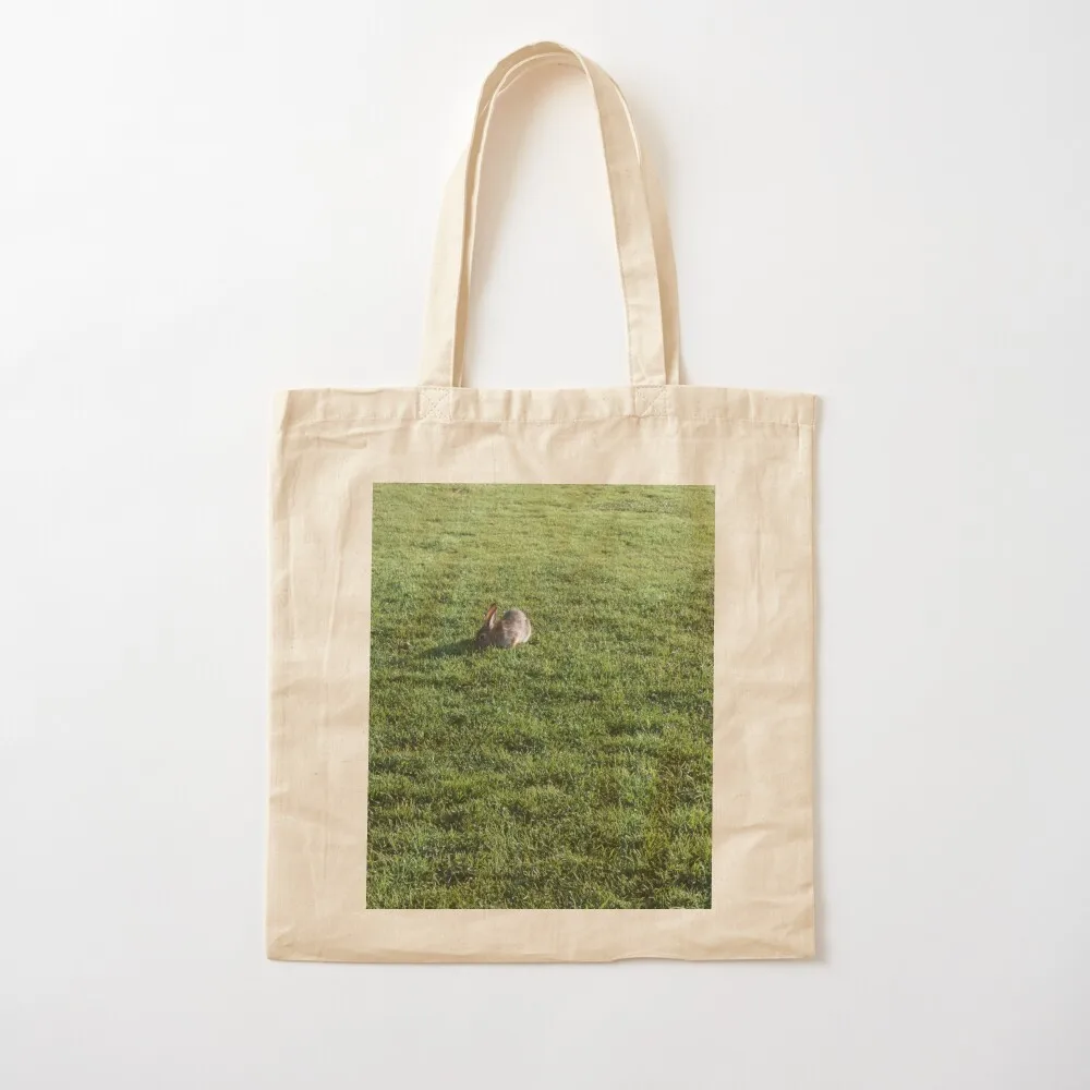 Grazing Bunny Tote Bag shopping bag tote bag men's large tote Canvas stote