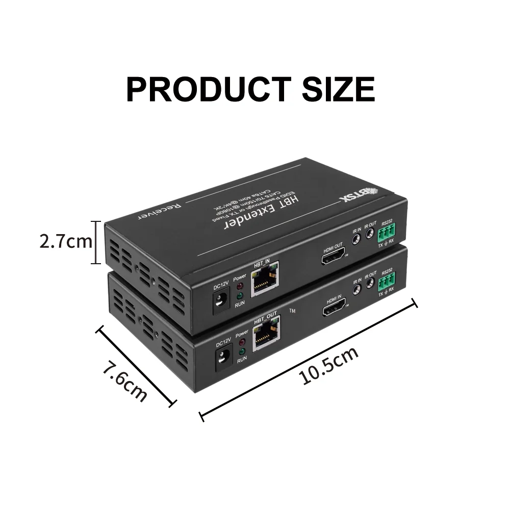 Uncompressed 4Kx2K HDBaseT Extender 100m Pure Hardware Architecture Fanless Design for Zero-Latency Multi-Screen Projects