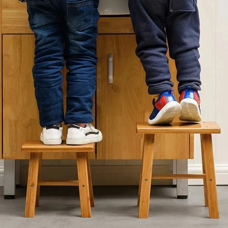 مقعد نانزهو مزار سميك مقعد خشبي مقعد صغير حمام منزلي قصير محمول وبسيط