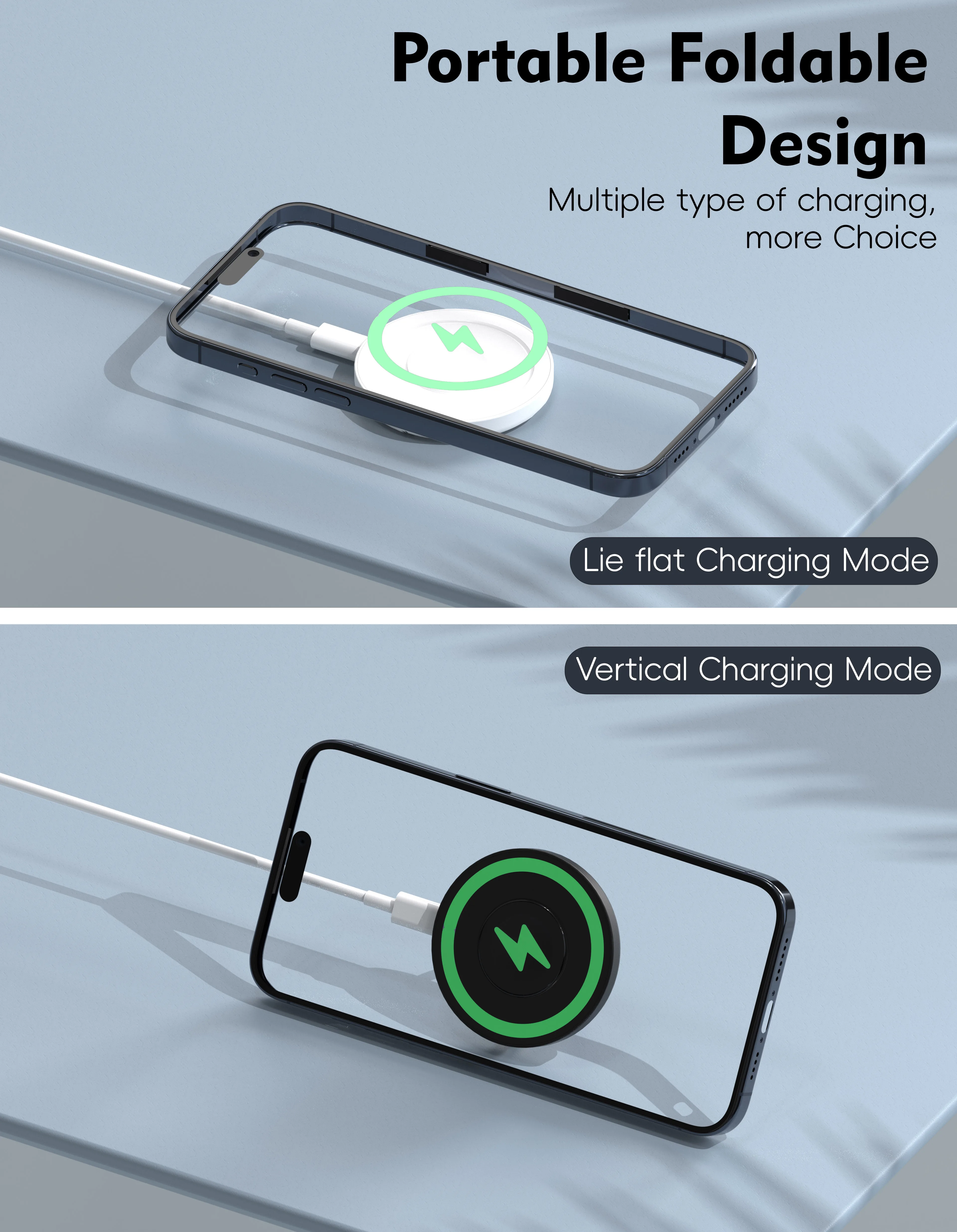 6-in-1 Magnetic Wireless Charger,for iPhone iWatch AirPods Galaxy Watch HUAWEI Watch Pixel Watch 1st 15W Fast Charger with Stand