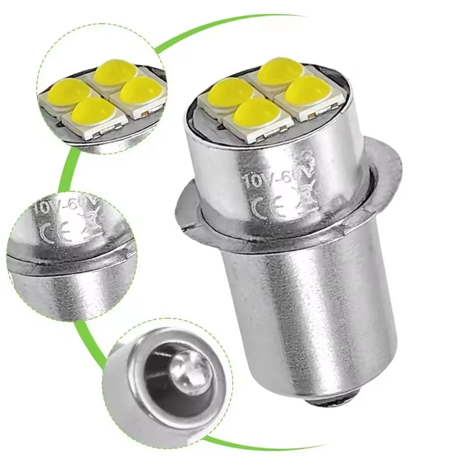 P13.5S High Brightness LED Bulb Indicator Light Panel Light 10~60V Lantern Work Light Maglit Light Flashlight Bulb Replacement image 3