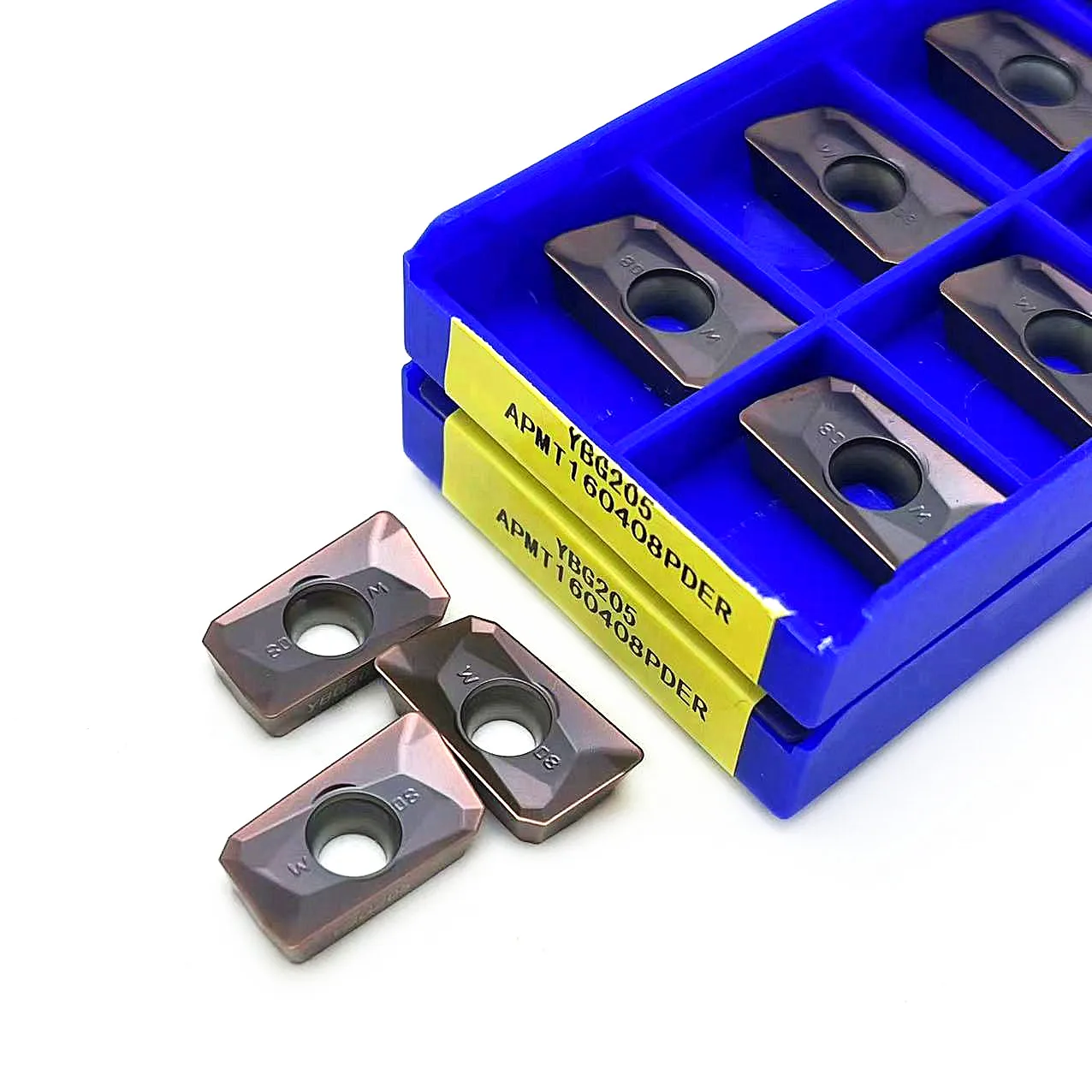 Alta qualità APMT APMT160408 YBG205 APMT160408 YBG205 inserti di fresatura ZCC CT originali inserto di fresatura in metallo duro inserto di tornitura CNC