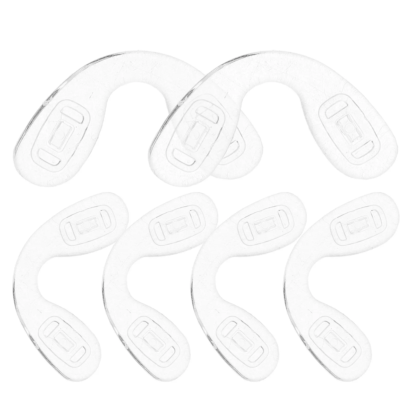

6Pcs U Shaped Silicone Nose Pads Transparent Eyeglass Bridge Supports Anti Slip Secure Fit for Spectacles Sunglasses Extended