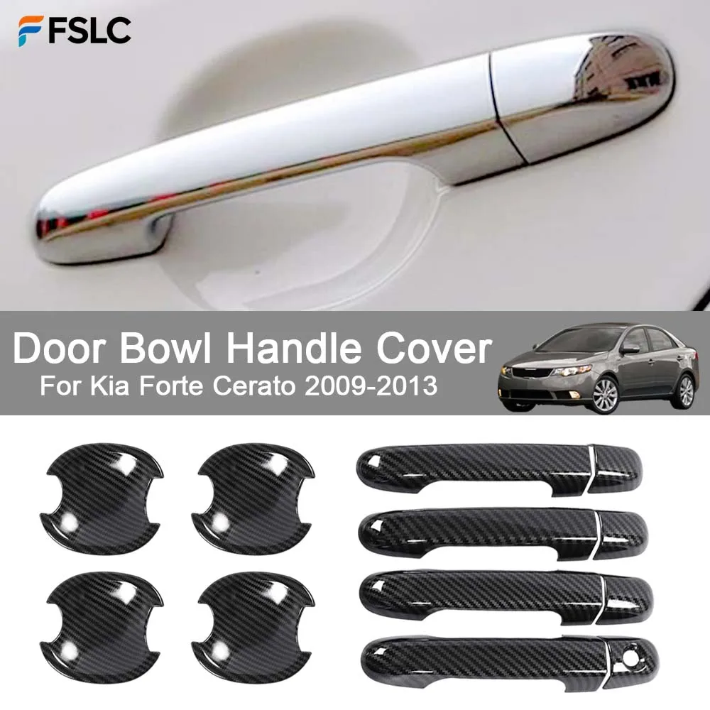 Accesorios para Autos, Cubierta para Manija de Puerta para Kia Forte Cerato 2009-2013, Decoración de Autos, Mejora de Estilo, Modificación de un Auto