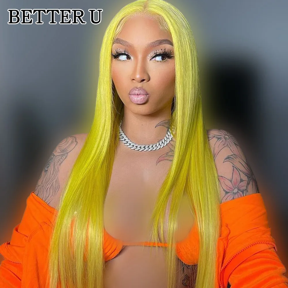 باروكة من شعر طبيعي أصفر فاتح 13x6 باروكات أمامية من الدانتيل للنساء شعر برازيلي مستقيم 5x5 باروكة إغلاق دانتيل شفافة #2