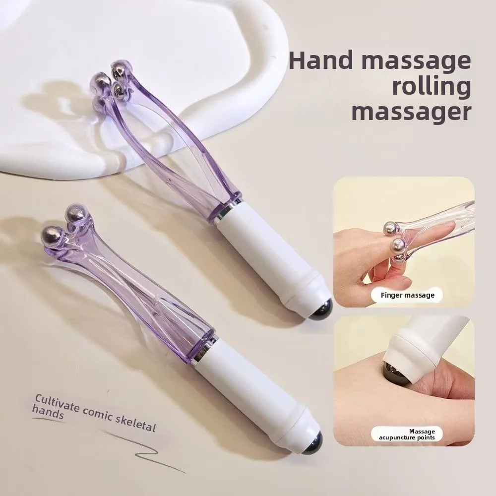 Dual-Row Roller Roller Finger Massager Relieve Finger Fatigue Easy Use Acupoint Massager Roller Promote Blood Circulation