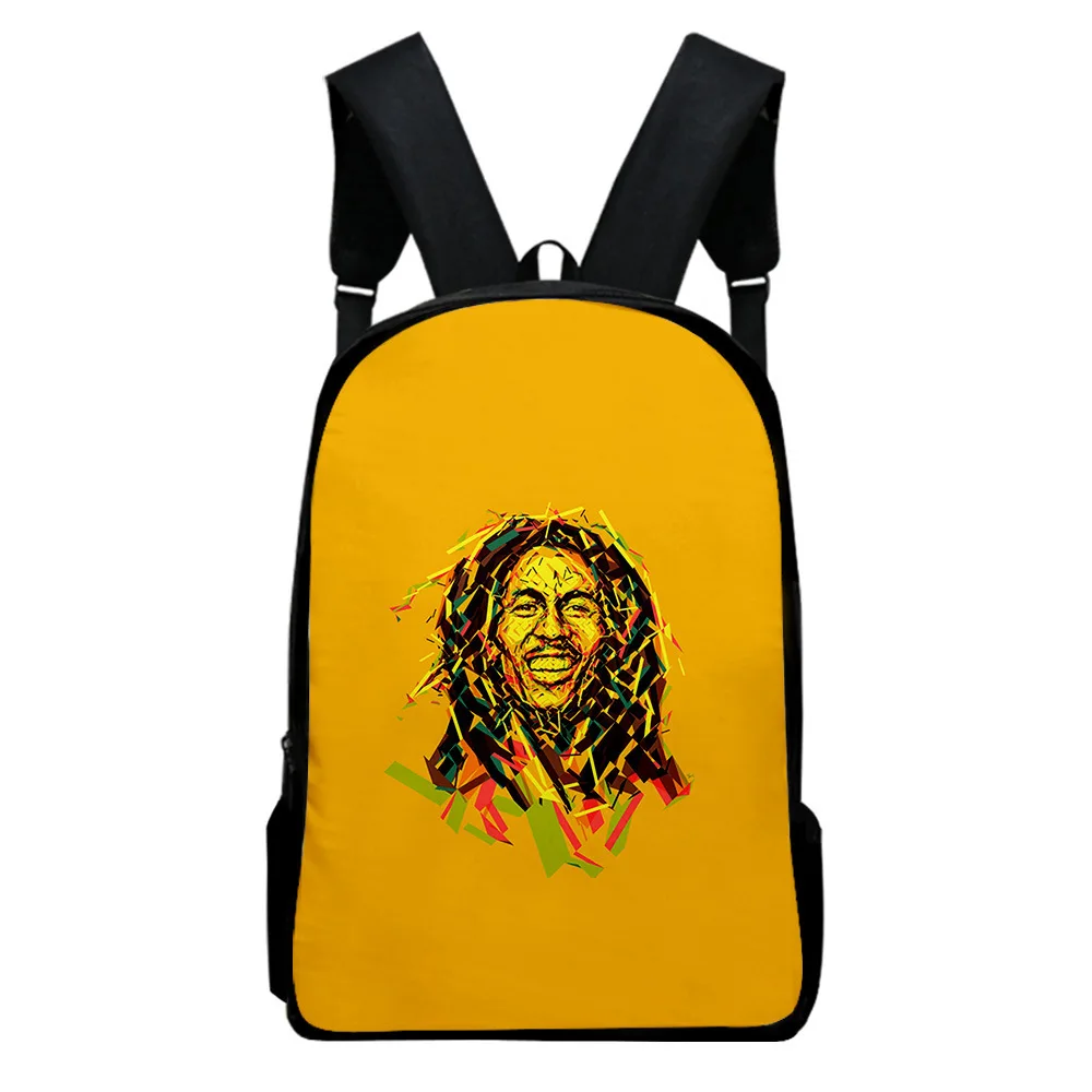 

Harajuku Novelty Cool Bob Marley Notebook Backpacks pupil School Bags 3D Print Oxford Waterproof Boys/Girls Laptop Backpacks