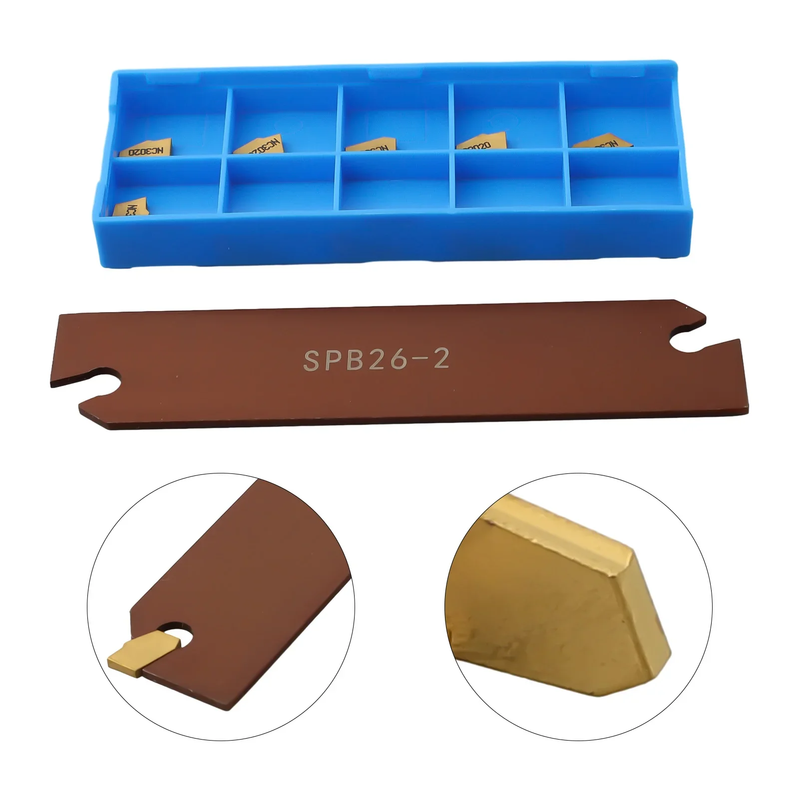 Imagem -02 - Grooving Cutoff Carbide Inserts Pacote com Spb262 Blade Slotting Tool Adequado para Várias Aplicações em Aço Sp200 Gtn2