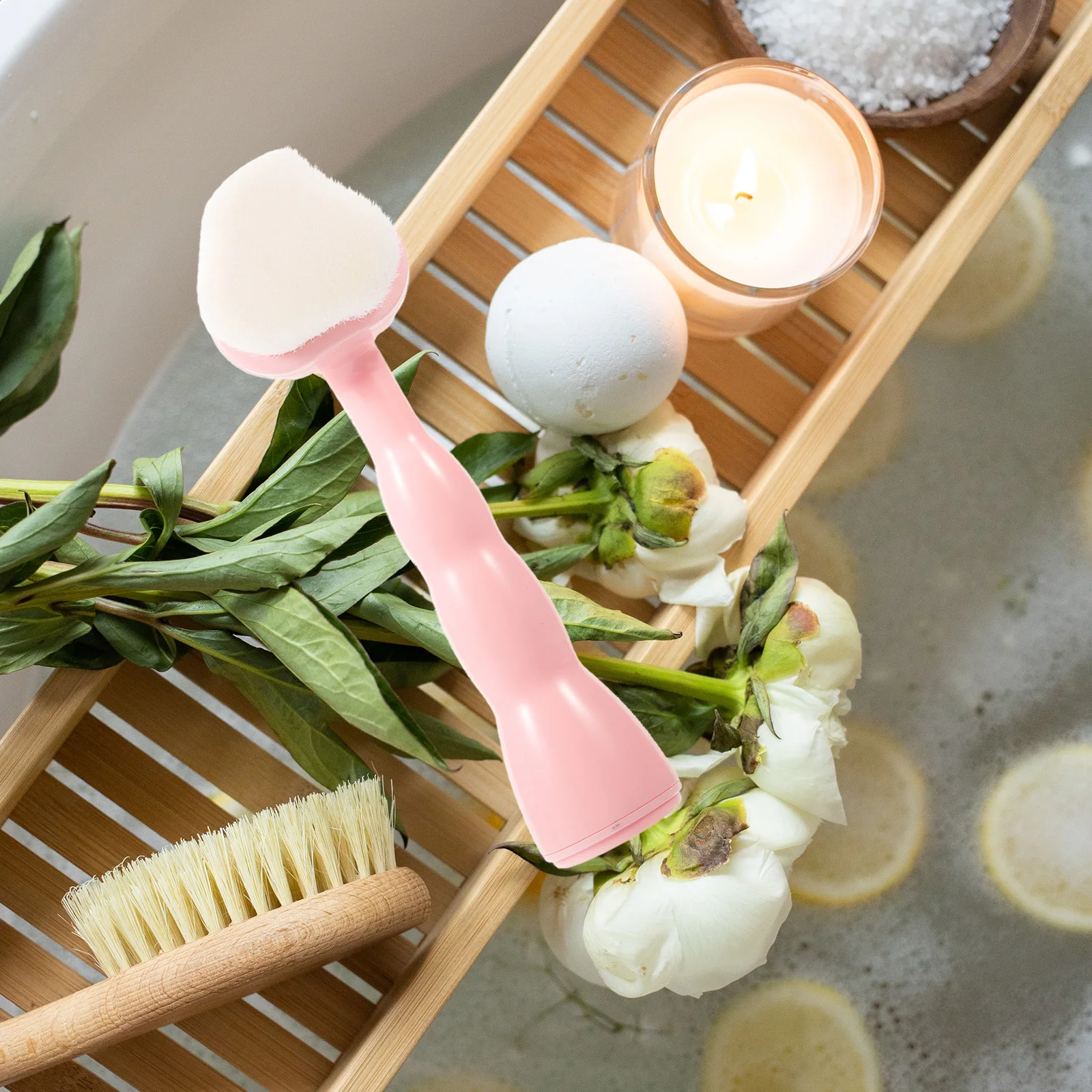 

Facial Cleansing Brush Ergonomic Handle Soft Flexible Deep Cleaning Tool For Women Face Wash Exfoliating Massage Scrubber