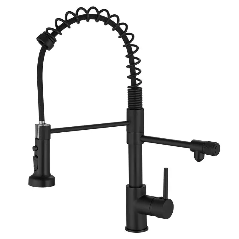 

Pull Down Water Filter Kitchen Faucet for Drinking Water, Matte Black Finish