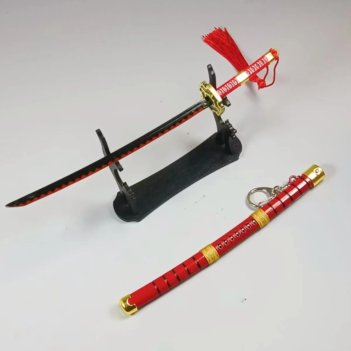 8.6inch Roronoa Zoro Metalen Katana Zwaard Japanse Katana Sabel Originele Samurai Sabel Ninja Mes Cosplay Accessoires Prop Speelgoed