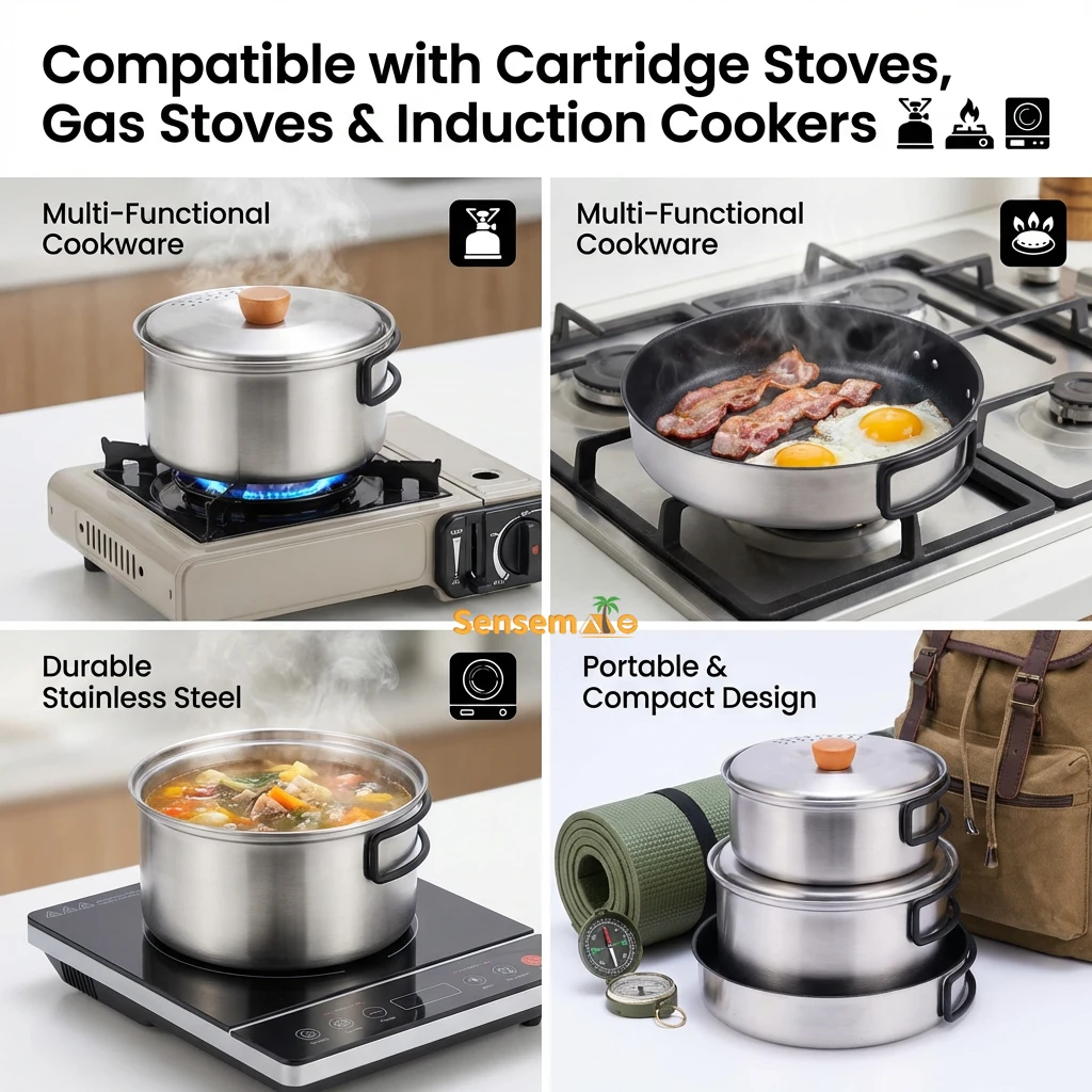 Portable Camping Cooking Set S - Camping Cooking Mess Kit recension och pris