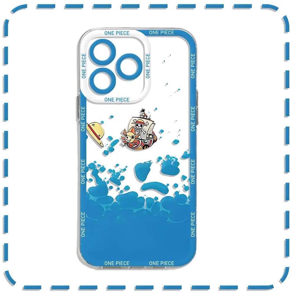 Sailing Ship Pieces Ones Clear Case For Samsung A73 A72 A55 A52 A51 A50 A34 A35 A33 A32 A31 A30 A24 A23 A22 A13 A12 A05 5G Cover