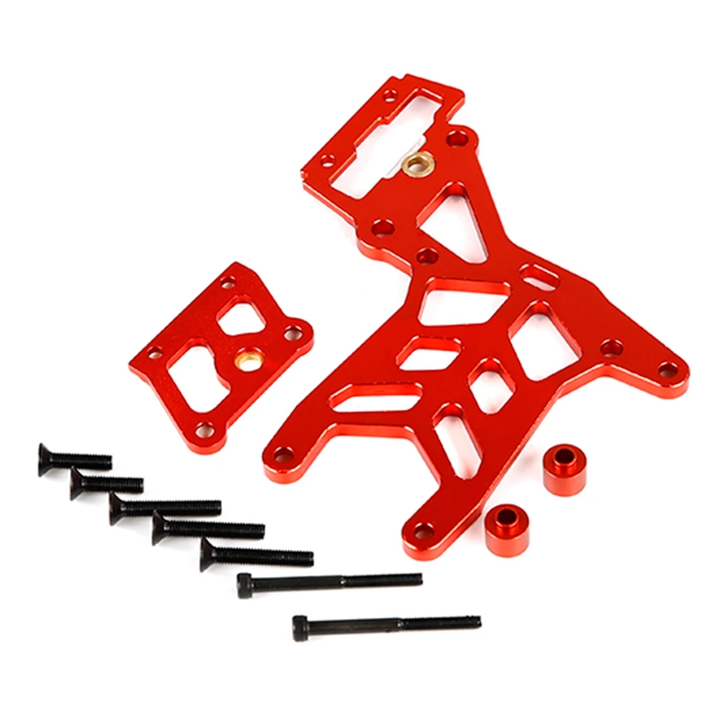 Obróbka CNC Całkowicie metalowa zagęszczona tylna płyta drugiego podłogi dla ROVAN KM HPI BAJA 5B 5T 5SC Rc Car Toys Parts, czerwona