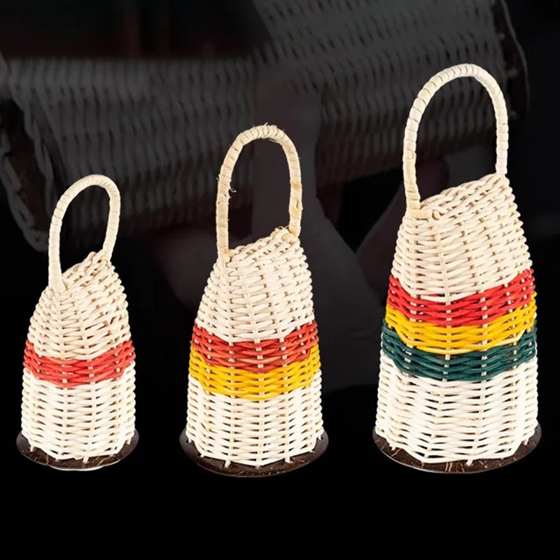 

Sound Therapy Maraca Adult Meditation Relaxation Sand Hammer African Rattan Maracas Yoga Professional Orff Musical Instruments