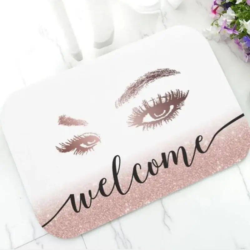 EyeLash Mat Welcome Soft Doormat Balcony Indoor Corridor Porch Entrance Floor Carpet Washable Bathroom Hallway Accessories Rug