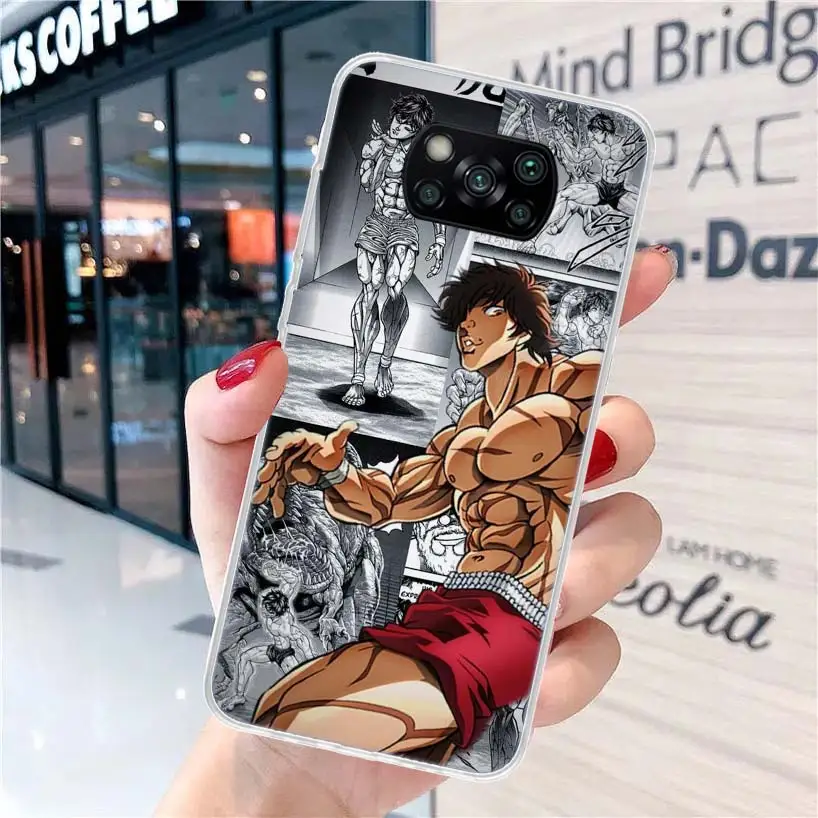 Baki the Grappler Original Anime Soft Phone Case for Xiaomi Poco X6 X5 X4 Gt X3 Nfc F6 F5 Pro M5s M5 M4 M3 F4 F3 F2 F1 Capa Coqu