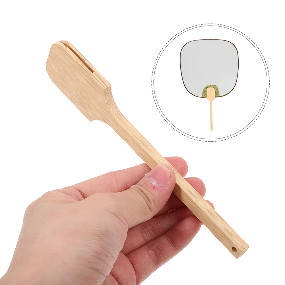 20 Pcs Fan Handle Jumbo Craft Sticks for Handheld Circular Parts DIY Use Bamboo